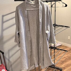 Grey Waffle-Weave Robe